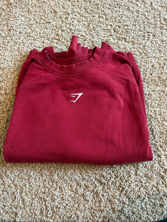Gymshark Tops - Gymshark Kids Burgundy Crewneck Sweatshirt